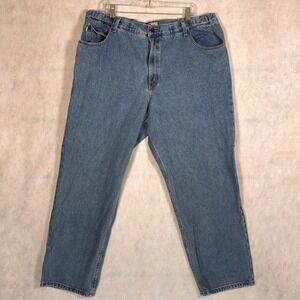 L.L. Bean Jeans Mens 42x30 Comfort Waist Blue Good Straight Leg Denim